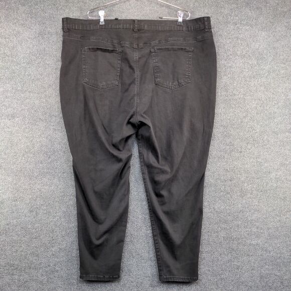 Terra & Sky Women's Skinny Leg Jeans Black 26W Petite Denim 5-Pocket - Picture 5 of 11